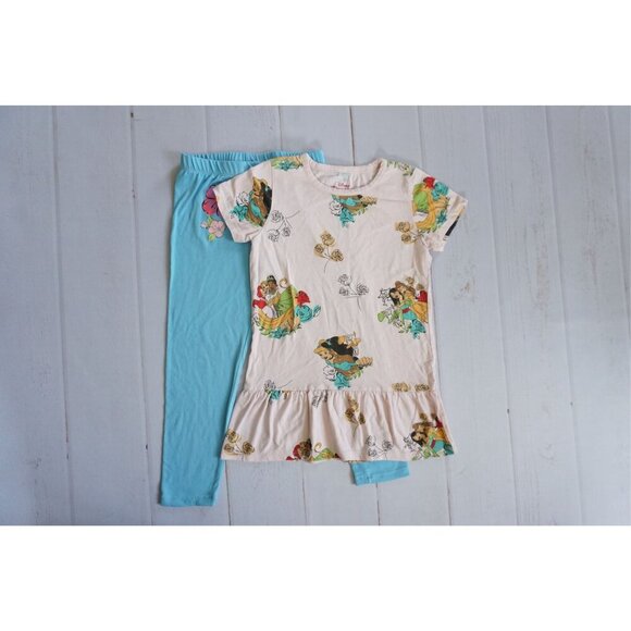 Disney Princess Girls Shirt & Leggings Set - Size 5 - Picture 1 of 10